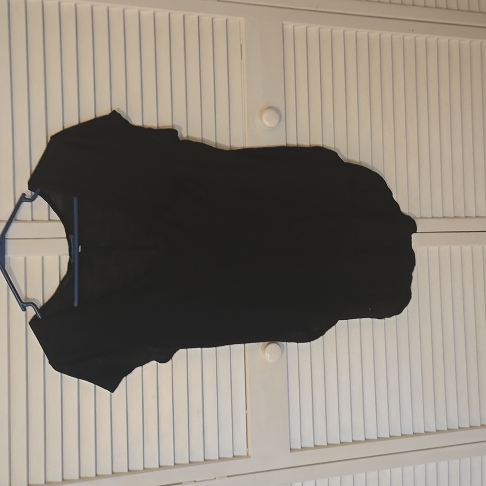 Black High Low Tee With Pocket